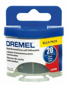 dremel 426b fiberglass reinforced cut-off wheels, 1-1/4-inch (.045 mm) wheel diameter, rotary tool cutting disc accessory, 20 pieces, silver