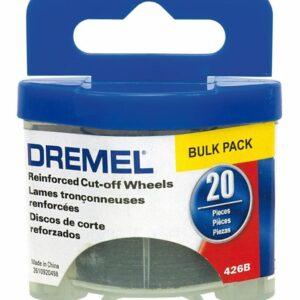 Dremel 426B Fiberglass Reinforced Cut-Off Wheels, 1-1/4-Inch (.045 mm) Wheel Diameter, Rotary Tool Cutting Disc Accessory, 20 Pieces, Silver