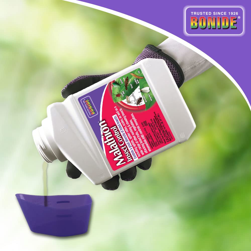 Bonide Malathion Insect Control, 16 oz Ready-to-Mix Concentrate Bug & Spider Mite Killer for Outdoor Garden Use