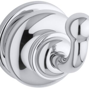 KOHLER K-12156-CP Fairfax Single Robe Hook, Polished Chrome