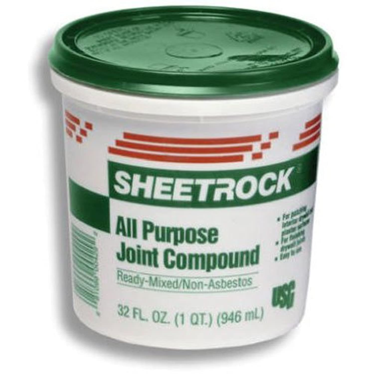 U S GYPSUM 380270072 U S Gypsum 380270 Quart Ready-To-Use Joint Compound, Off-White, 1.75 pt