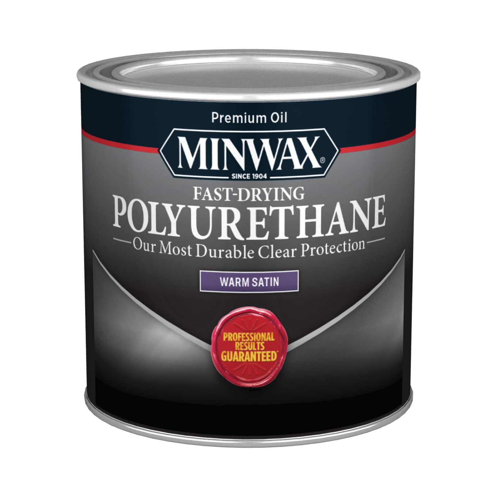 Minwax 1/2 pt 23010 Clear Fast-Drying Oil-Based Polyurethane, Warm Satin