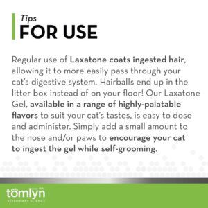 Tomlyn Laxatone Maple-Flavored Hairball Remedy Gel for Cats and Kittens, 4.25oz