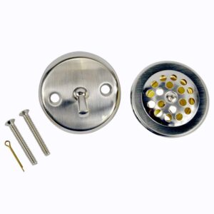 danco 89242 trip lever tub/bath drain and overflow trim kit/plate in brushed nickel