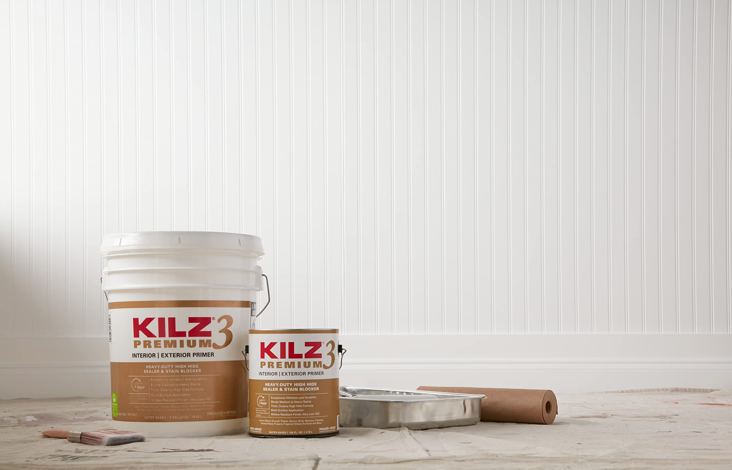 KILZ 3 Premium Primer, Interior/Exterior, 5 Gallon