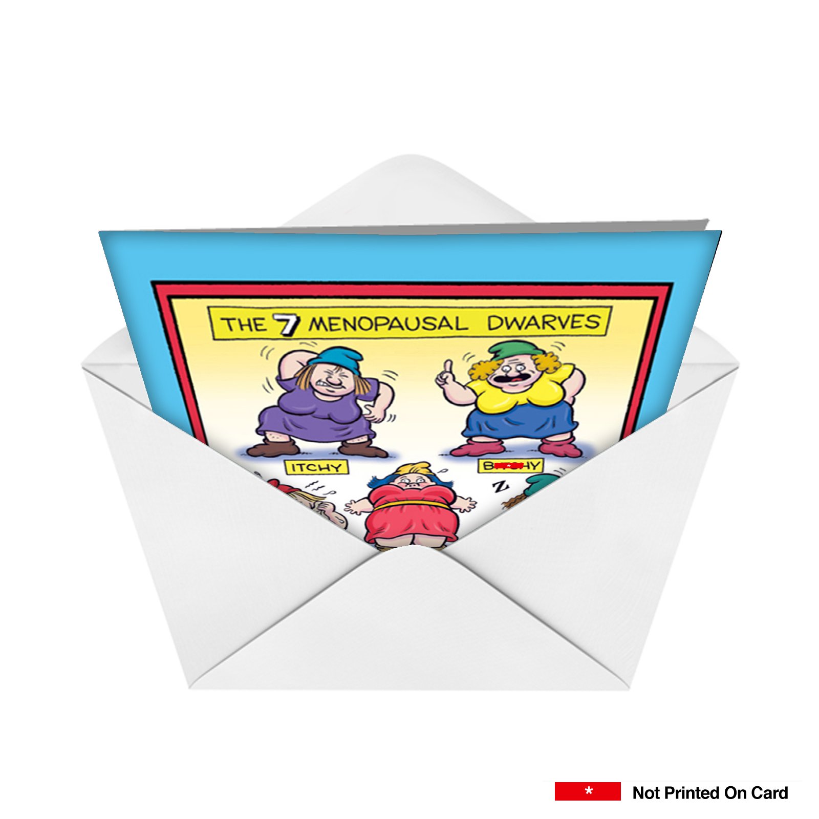 4722 Dwarfs Unique Funny Birthday Card with Envelope