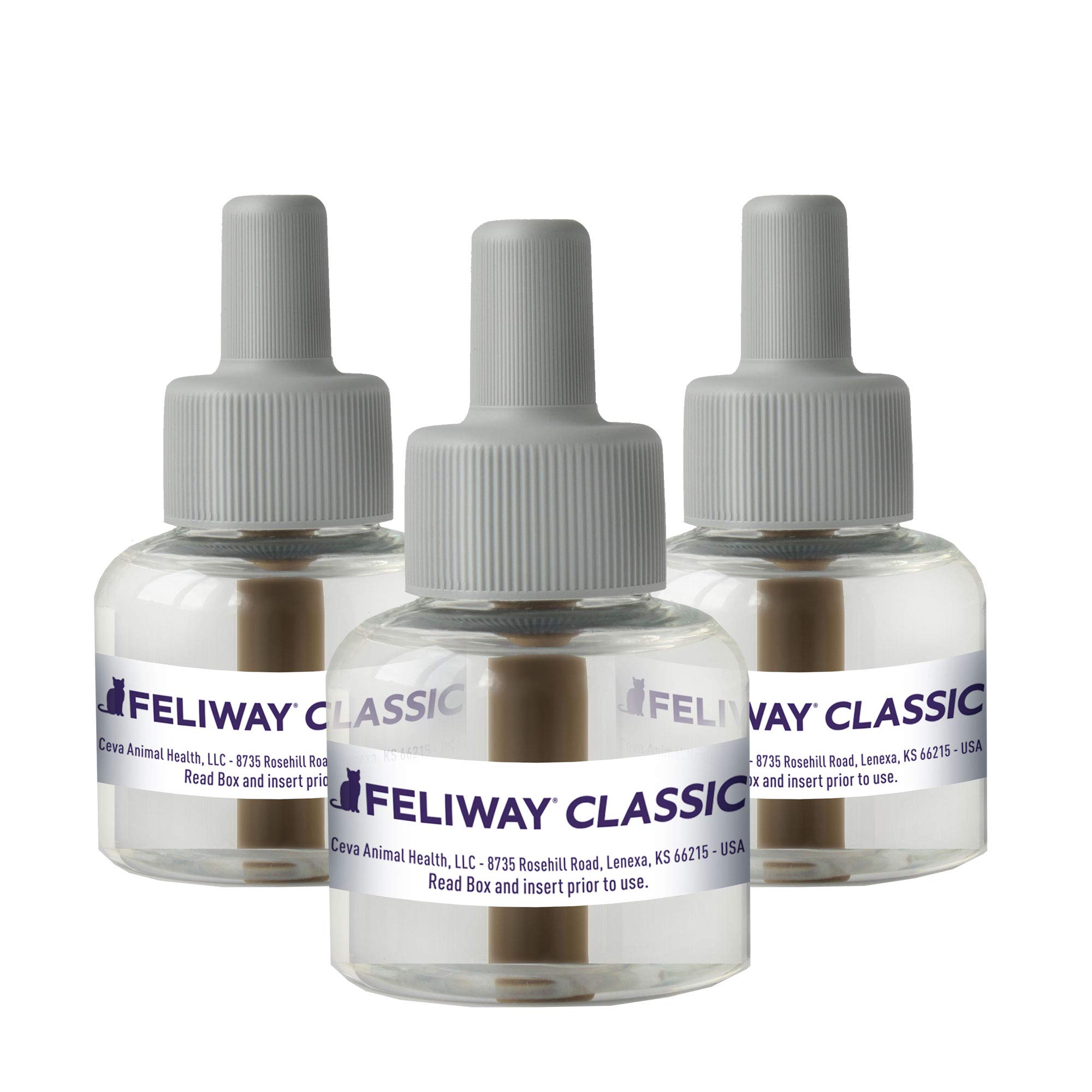 Feliway Classic Calming Diffuser Refill (3 Pack, 48 ml) | Reduce Problem, Scratching, Spraying, and Fighting | Constant Calm & Comfort At Home