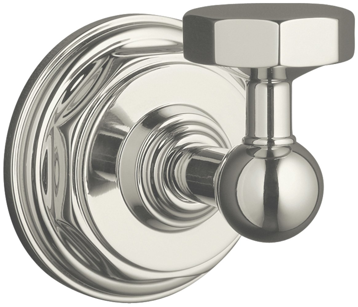 KOHLER K-13113-SN Pinstripe Robe Hook, Vibrant Polished Nickel