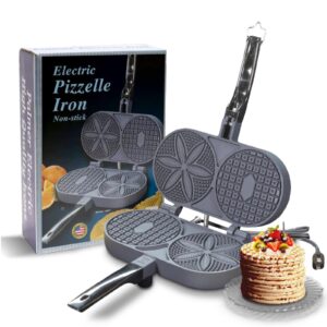 c. palmer original non-stick pizzelle iron, model 1000t, electric pizelle maker, made in america