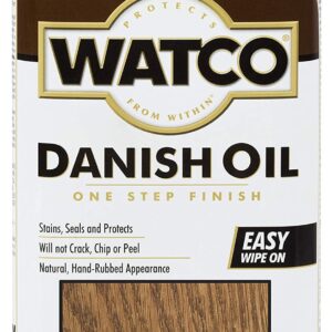 RUST-OLEUM, Quart, Dark Walnut Watco 242220 Danish Oil Wood Finish, Low VOC, 16 Fl Oz