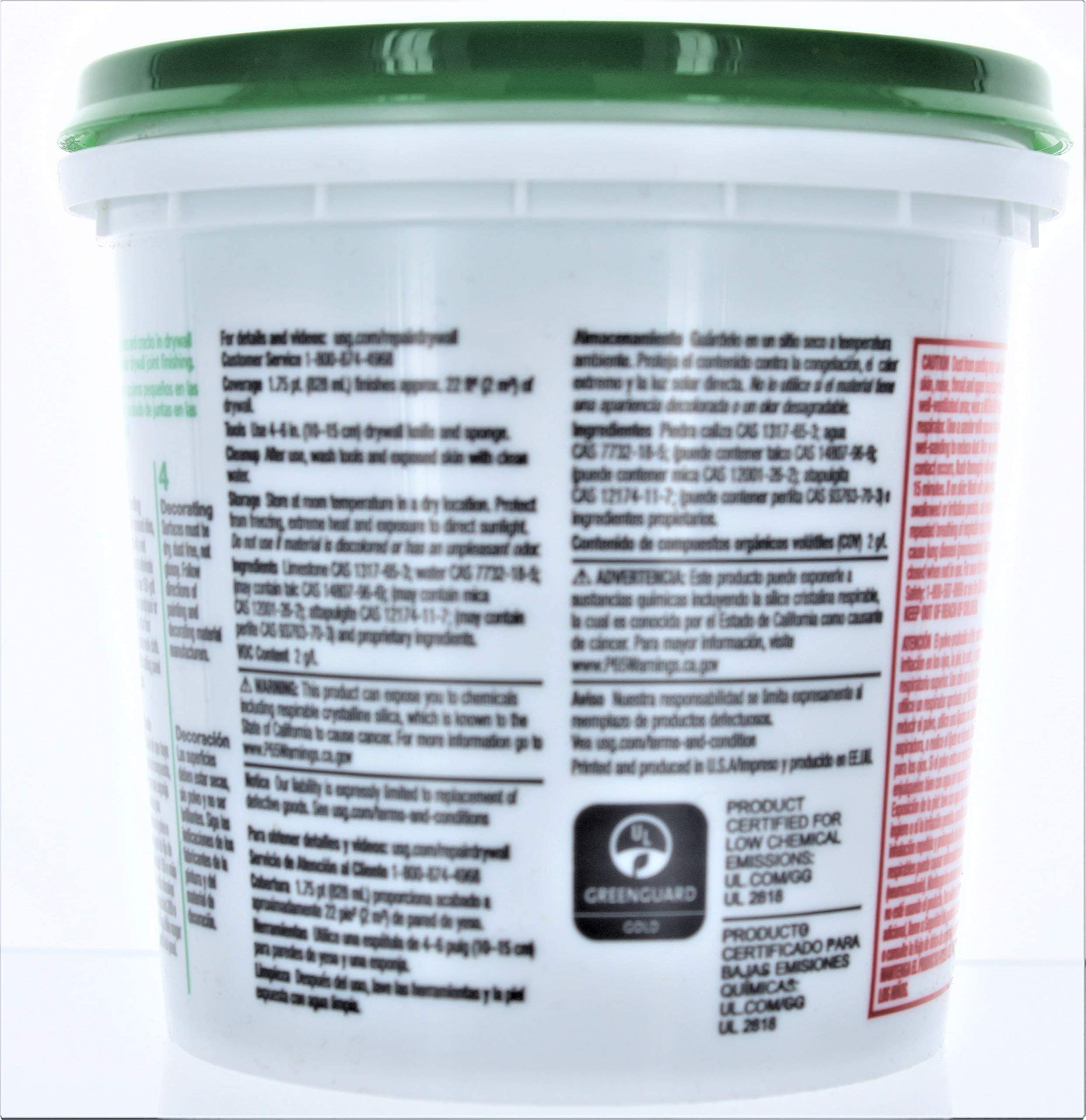 U S GYPSUM 380270072 U S Gypsum 380270 Quart Ready-To-Use Joint Compound, Off-White, 1.75 pt