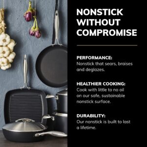 Scanpan PROFESSIONAL Nonstick Sauté Pan with Lid, 2.75qt/2.5L/10.25in/26cm