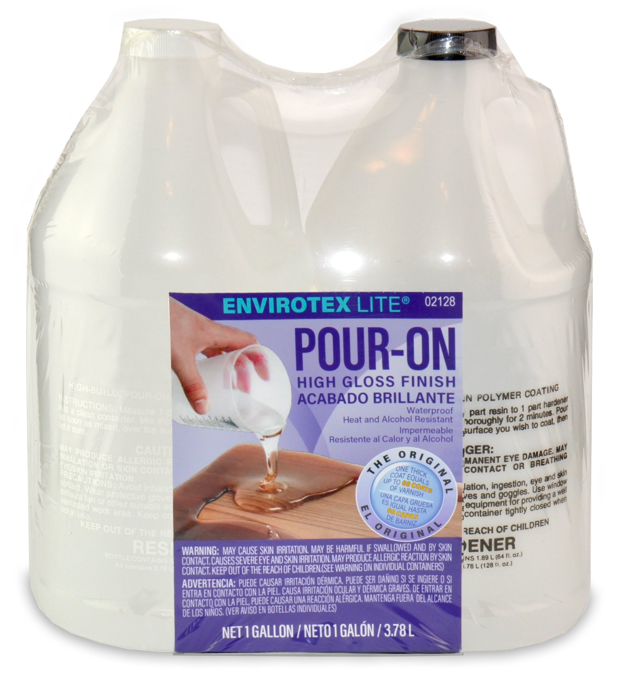 Environmental Technology 2128 128-Ounce Kit Lite Pour-On, High Gloss Finish, Gallon, Clear, 256 Fl Oz