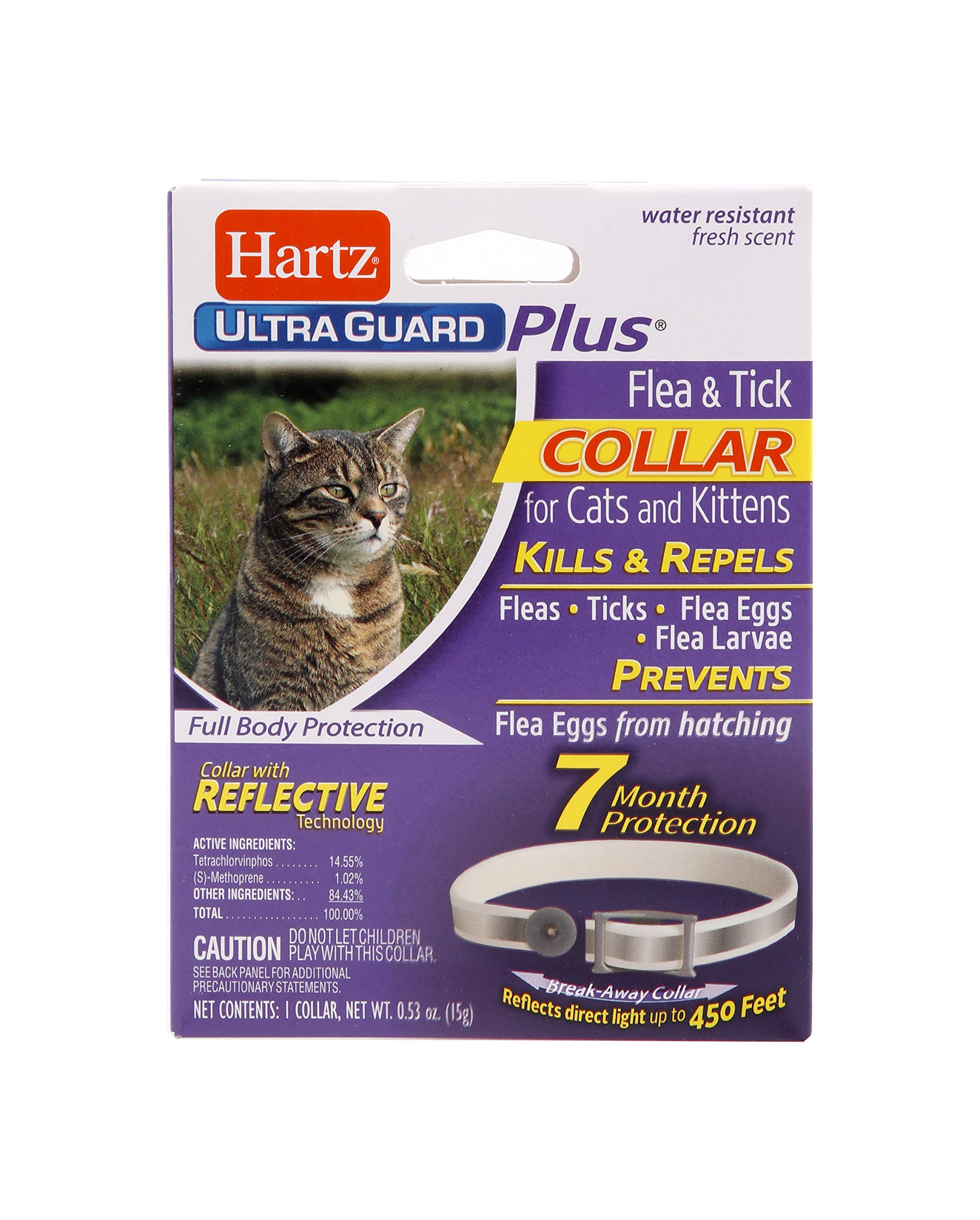 Hartz UltraGuard Plus Reflective Flea & Tick Collar for Cats and Kittens