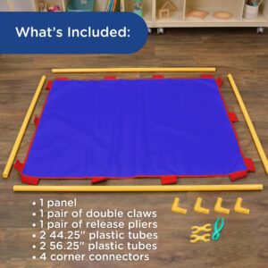 Children's Factory Big Screen PlayPanel, Kids Room Divider, Classroom Privacy Screen, Blue