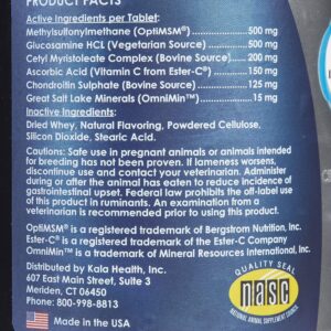 KALA HEALTH PeakTails Arthrix Plus, 90 Count Tablets, Provides Hip & Joint Support for Dogs, Formulated with Clinically Studied Ingredients, MSM, Glucosamine, Chondroitin