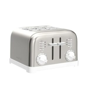 Cuisinart CPT-180WP1 4-Slice Metal Classic Toaster, White/Stainless Steel