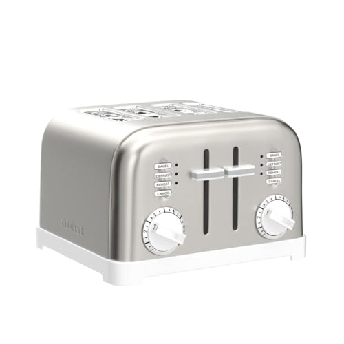 Cuisinart CPT-180WP1 4-Slice Metal Classic Toaster, White/Stainless Steel