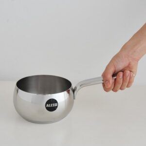 Alessi, "MAMI", Long handled saucepan in 18/10 stainless steel mirror polished,1 qt 2 oz