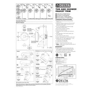 Delta Faucet T13120 Classic, MonitorR 13 Series Tub Trim Only, Chrome,4.75 x 7.00 x 4.75 inches