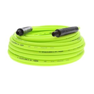 flexzilla air hose 1/4 in x 50', 1/4 in. mnpt fittings, heavy duty, lightweight, hybrid, zillagreen - hfz1450yw2