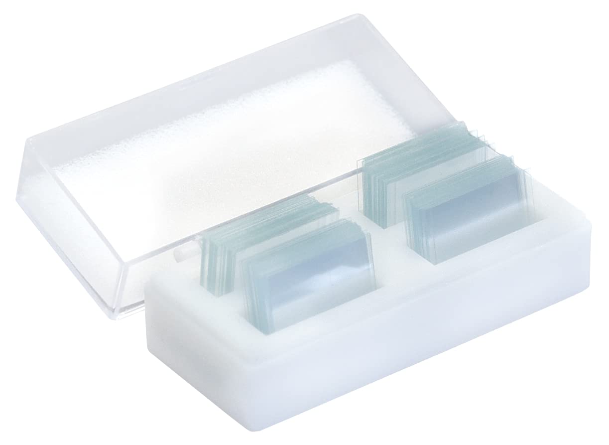 Grafco Micro Cover Glasses, 22 x 22 mm, Number 1 (0.13 - 0.18 mm Thickness), Square Microscope Glass Slide Coverslips, Pack of 200, 3704