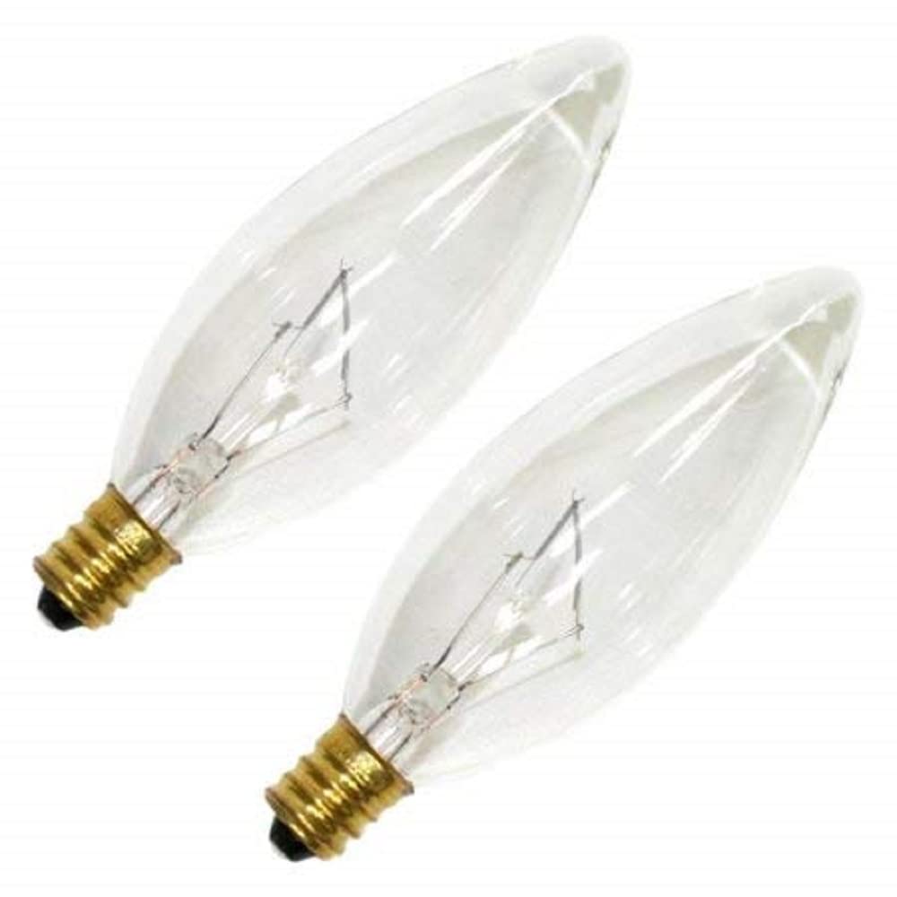 Westinghouse 4027 60-Watt, B10 Decorative Ceiling Fan Bulb, Candelabra Base, Clear, 2-Pack