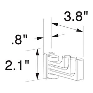 Ginger 3011T/PC Frame, Polished Chrome, Triple Pivoting Robe Hook