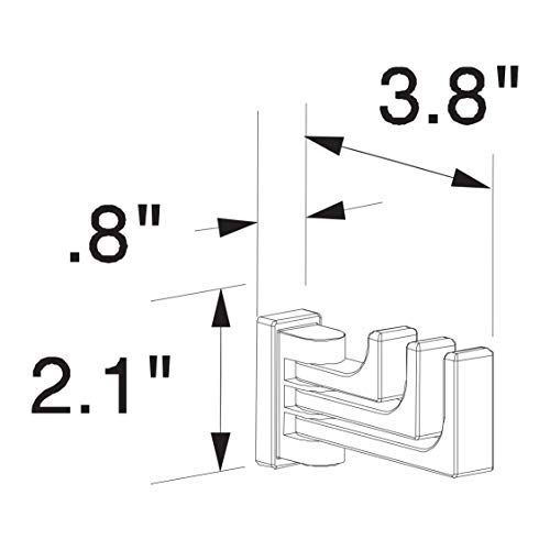 Ginger 3011T/PC Frame, Polished Chrome, Triple Pivoting Robe Hook