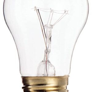 Satco S3720 130V Medium Base 40-Watt A15 Light Bulb, Clear