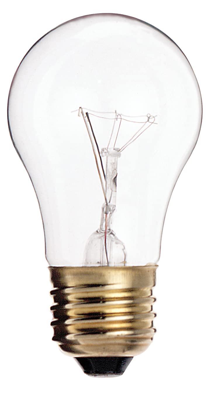 Satco S3720 130V Medium Base 40-Watt A15 Light Bulb, Clear