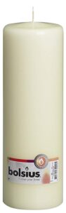 bolsius ivory pillar candle large - 3 x 10 inches - 115 hours burn time - premium european quality - smooth and smokeless flame - relight unscented wedding, dinner, party, and special occasion candle