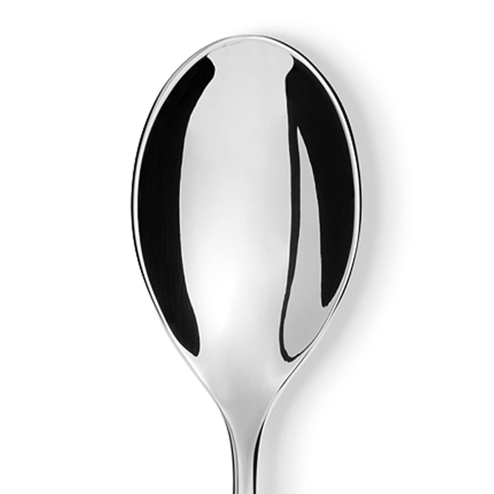 Alessi Nuovo Milano - Design Dessert Spoon Set, Stainless Steel, 6 pieces