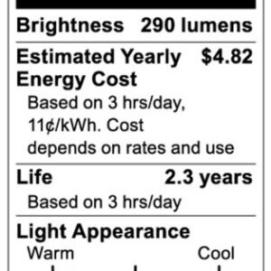 Satco S3720 130V Medium Base 40-Watt A15 Light Bulb, Clear