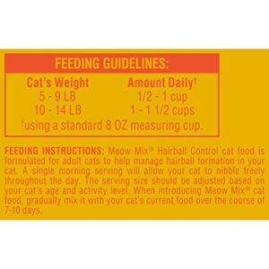 Meow Mix Hairball Control Formula - 6.3 lb