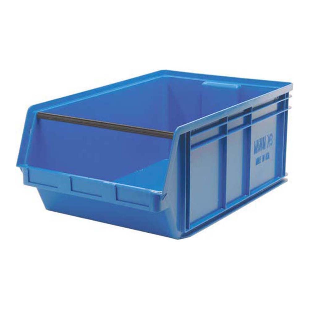 Quantum Storage Systems Quantum Storage QMS743BL Magnum Heavy Duty Plastic Storage Bin with Spread Bar , 29" x 18-3/8" x 11-7/8", Blue