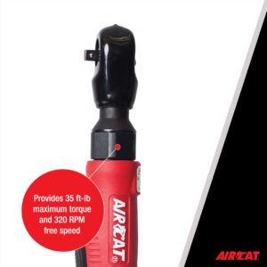 AIRCAT Pneumatic Tools 800: Composite Ratchet 320 RPM, 35 ft-lbs Maximum Torque - 1/4-Inch