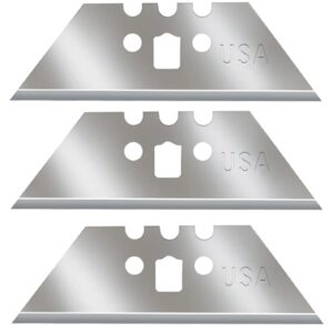 ALLWAY RKB5 3-Notch Carbon Steel Utility Knife Blades, Sharp Point, 5 Pack