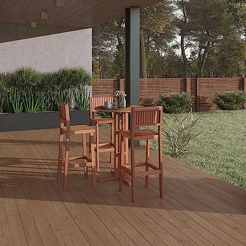 Amazonia Ibiza Eucalyptus Barstool, Light Brown, 18lx17wx47h (BT 215)