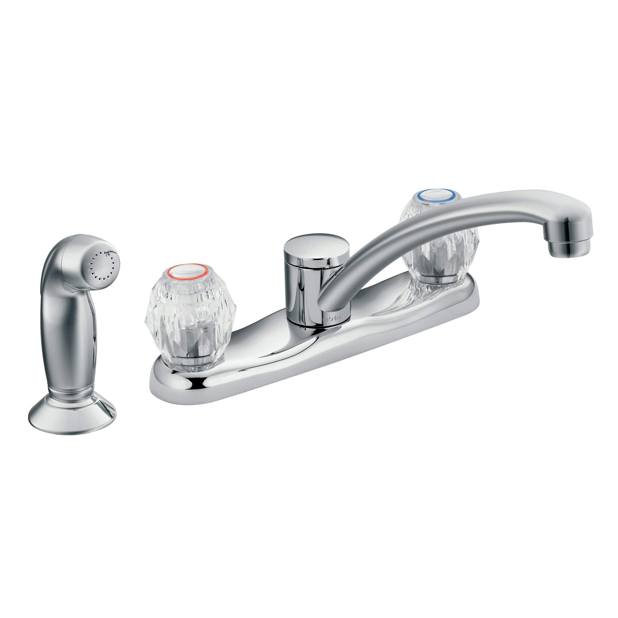 MOEN 7910 Chateau Two-Handle Low-Arc Kitchen Faucet, Chrome