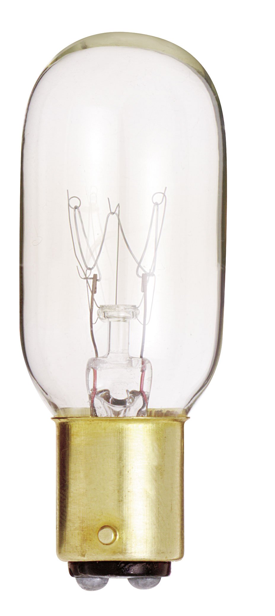 Satco S4721 130V DC Bayonet Base 25-Watt T8 Light Bulb, Clear