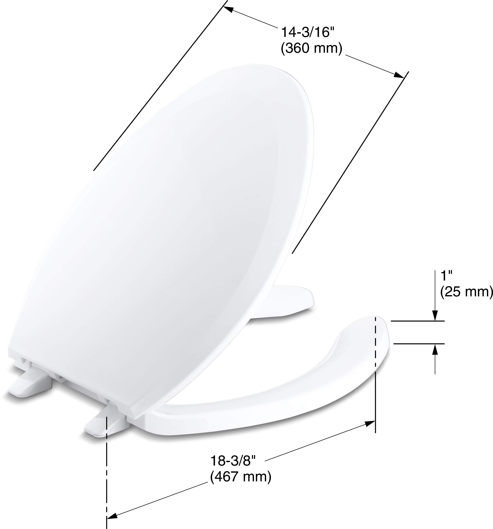 KOHLER Lustra Elongated toilet seat