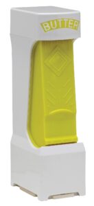 inventions for market 851 one click stick butter cutter with stainless steel blade, yellow