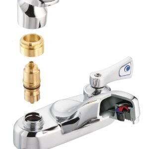 Moen 8886 Commercial M-PRESS Two-Handle 4-Inch Centerset Metering Bathroom Faucet, Chrome