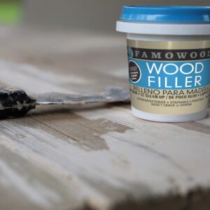 FamoWood 40042126 Latex Wood Filler - 1/4 Pint, Natural