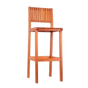 Amazonia Ibiza Eucalyptus Barstool, Light Brown, 18lx17wx47h (BT 215)