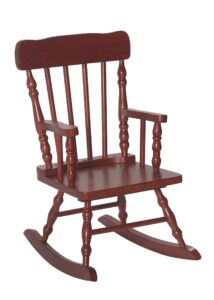 gift mark childs rocking chairs - classic hand-made wooden rockers for boys and girls - vintage style colonial kid's seats - childrens furniture rocker (cherry)