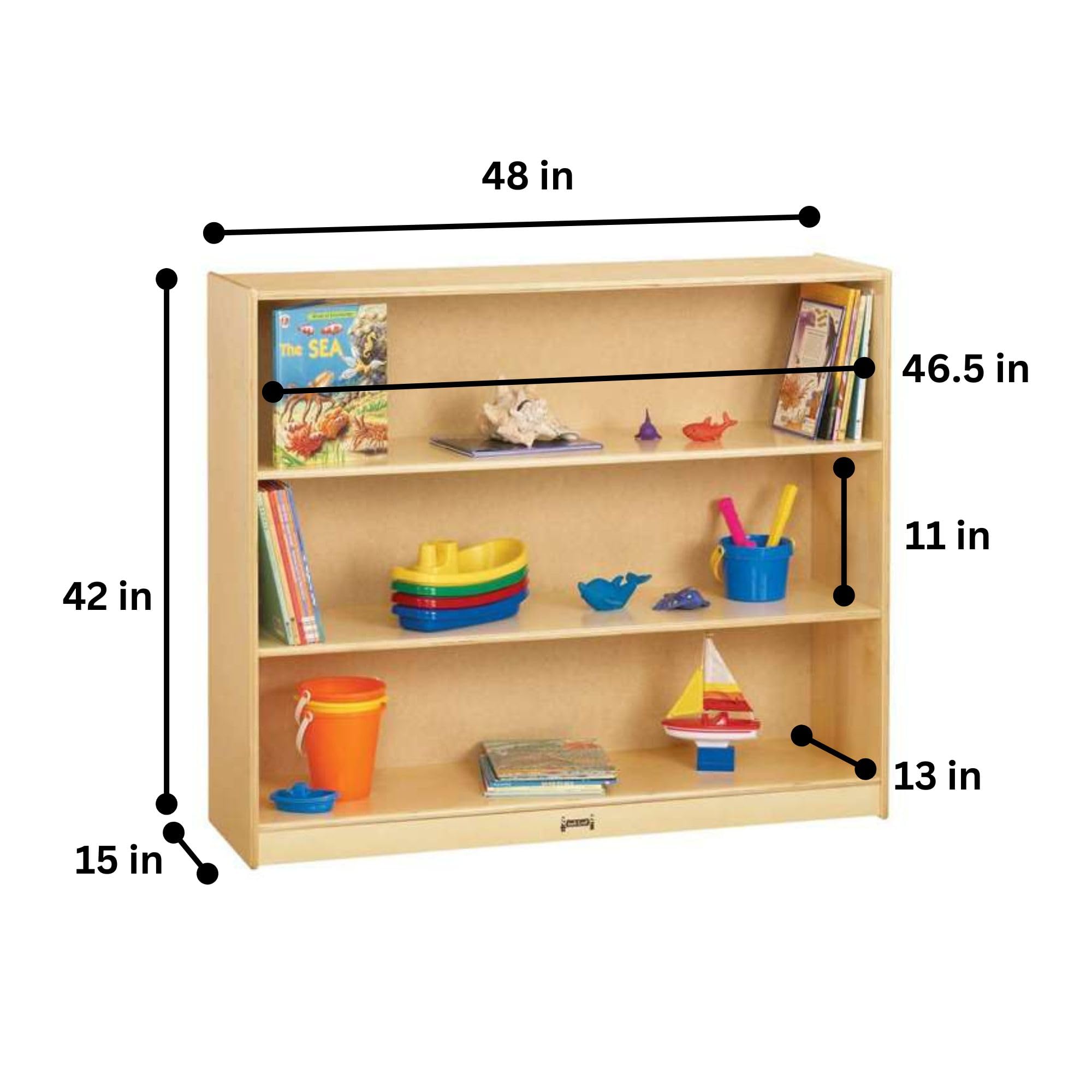 Jonti-Craft 4690JC Mega Mobile Straight-Shelf