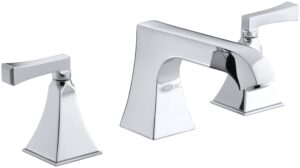 kohler memoirs® stately deck-mount high-flow bath faucet trim with non-diverter spout and deco lever handles, valve not included