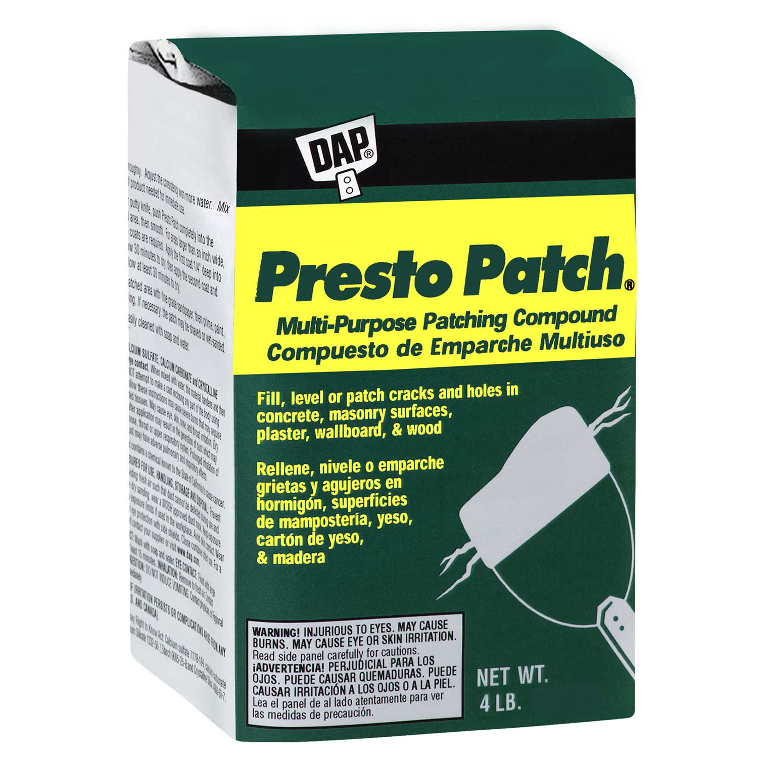 Dap 58505 Presto Patch Multi Purpose Patching Compound, 4-Pound